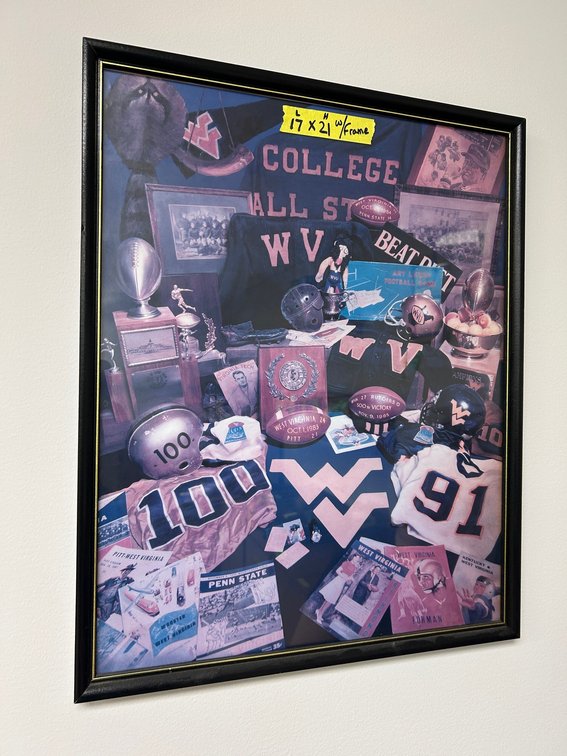WVU framed poster