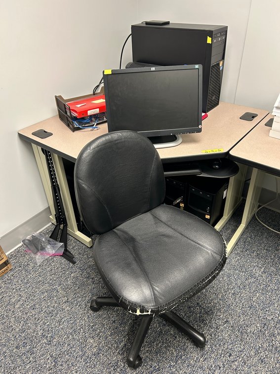 Corner office desk and chair