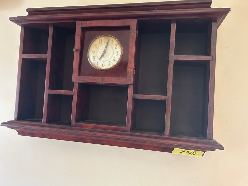 Sessions Wooden Wall Shelf with Clock