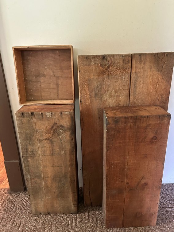 4 Wooden Shipping Crates