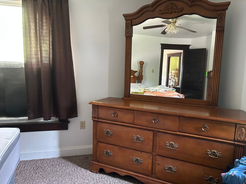 Wooden Dresser with Mirror