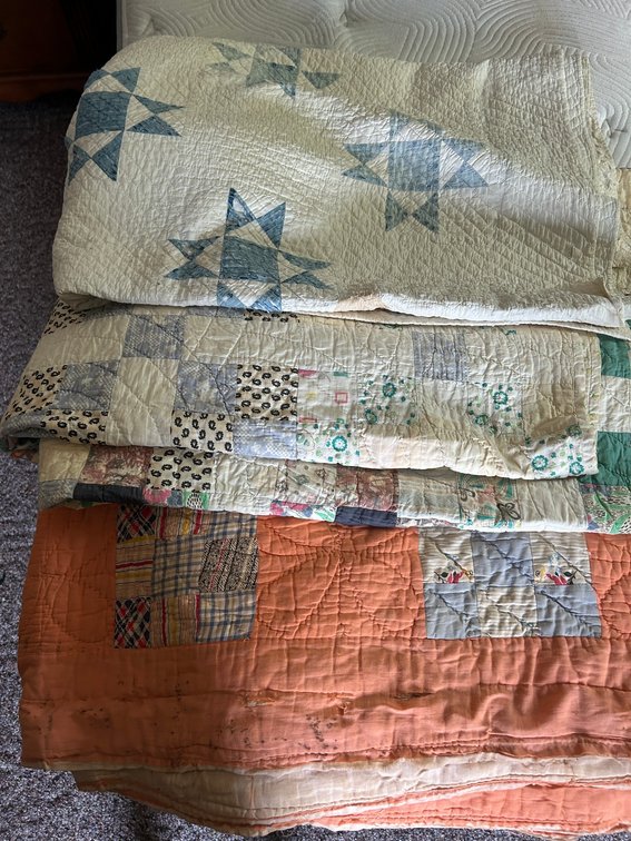 Hand-Stitched Patchwork Quilt