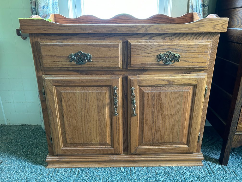 Wooden Washstand Cabinet