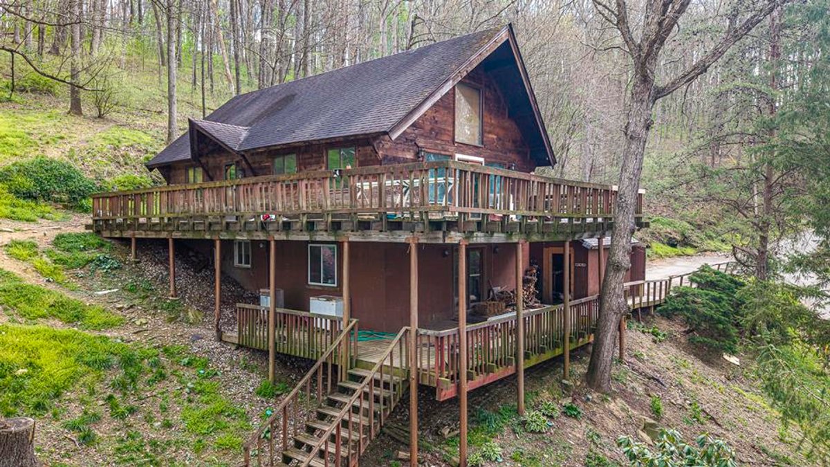 Image for SOLD $148,500 - Secluded A-Frame Cabin on nearly 6 Acres near Lake Floyd