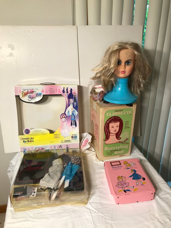 Baby doll accessories, Nasco's Claudette, etc.