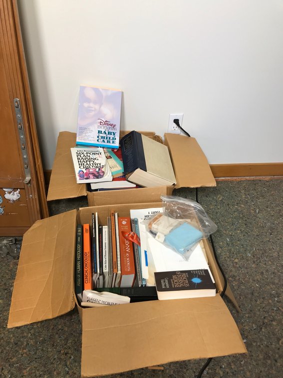 2 Boxes of books