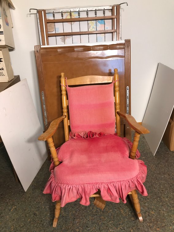 Baby bed and rocking chair