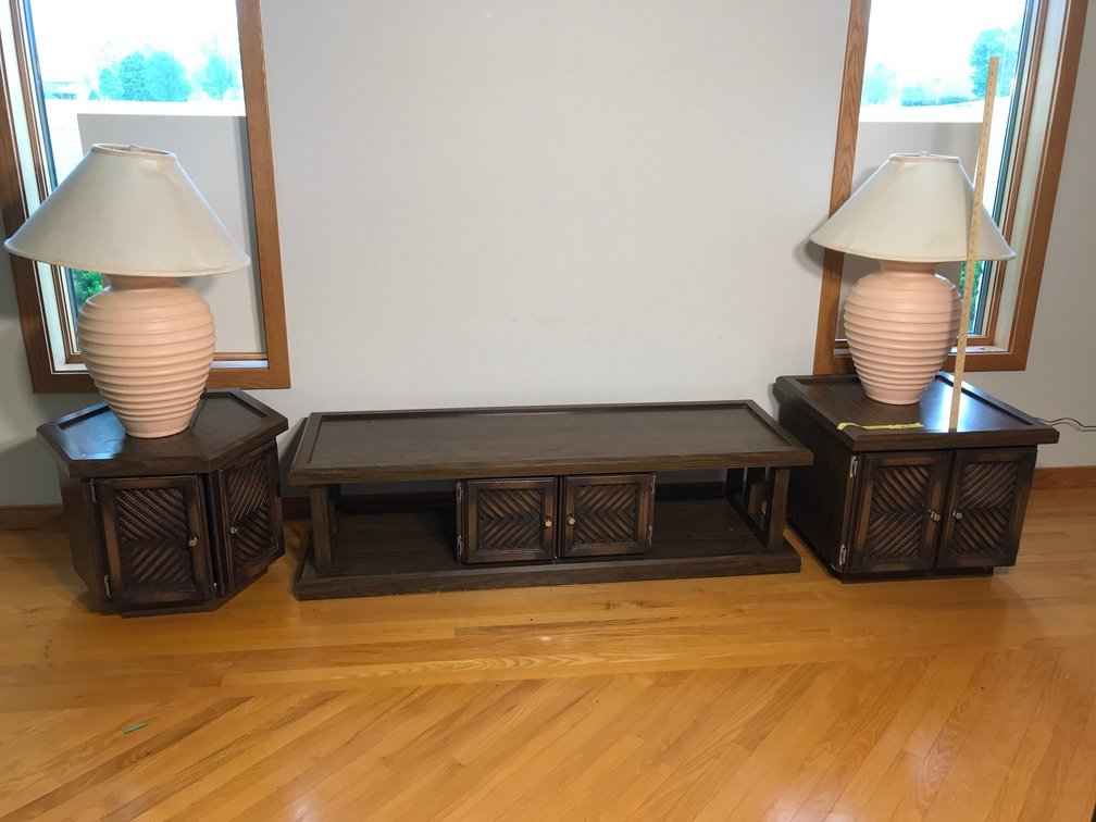 Coffee table, end tables
