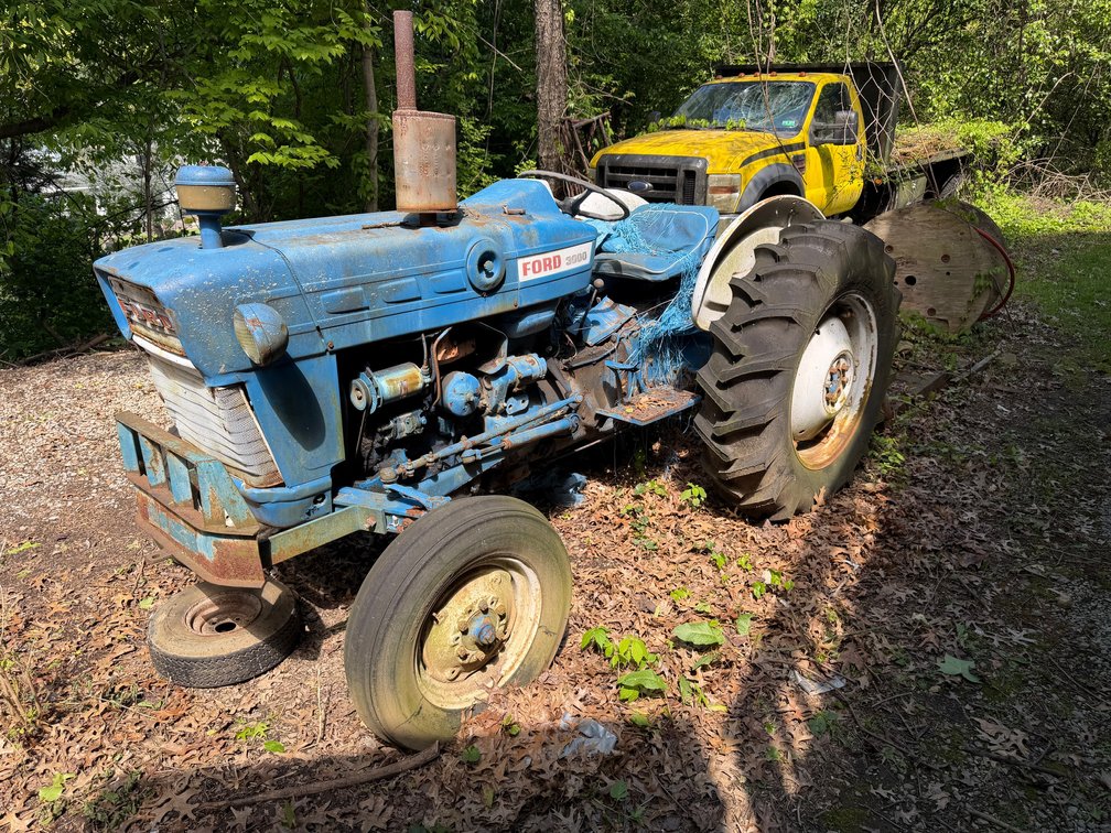 Classic Ford 3000 Tractor with Brush Hog
