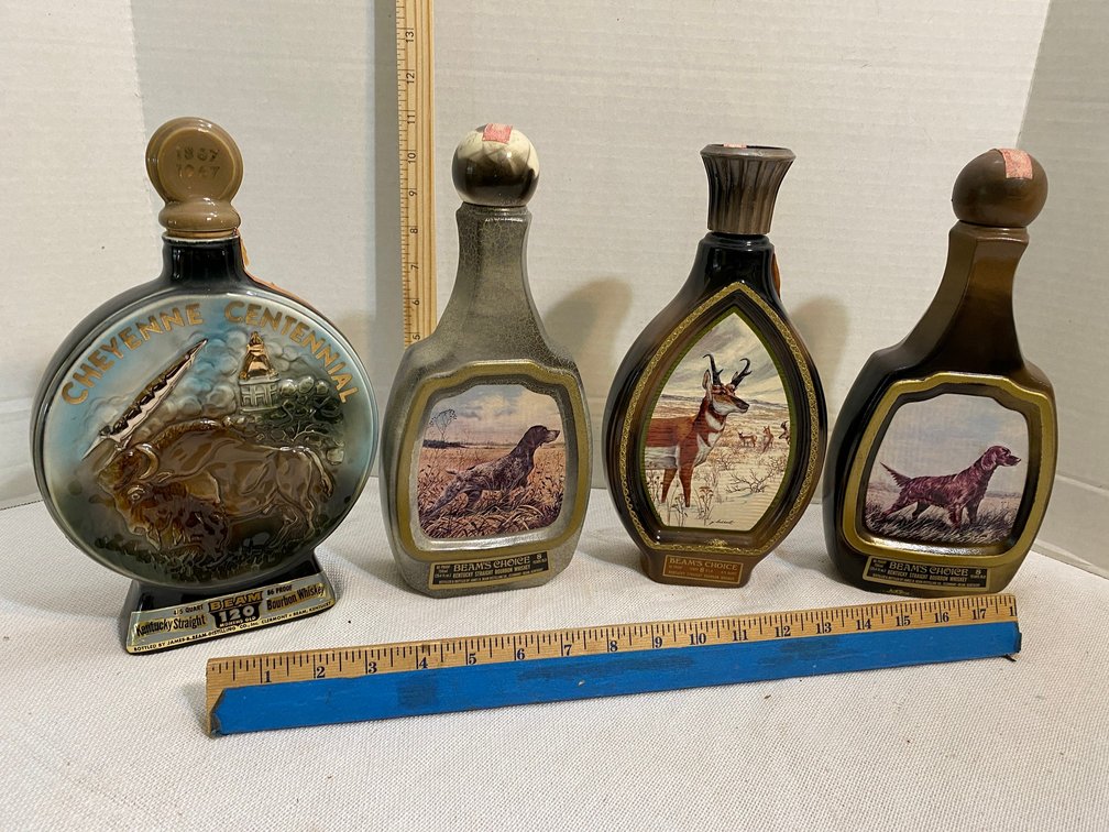4 Beam's Choice decanters
