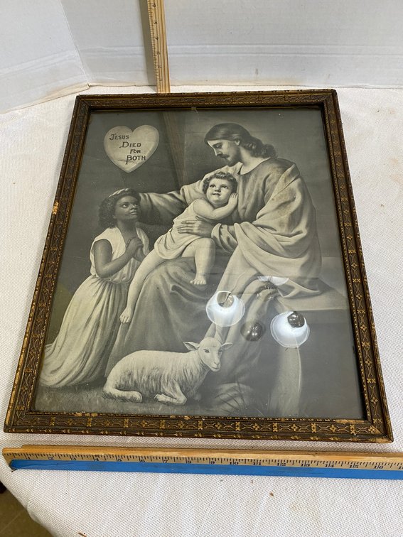 Religious picture marked Jesus Died for Both