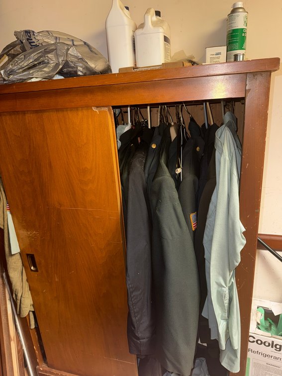 Wooden Wardrobe Cabinet with Jackets
