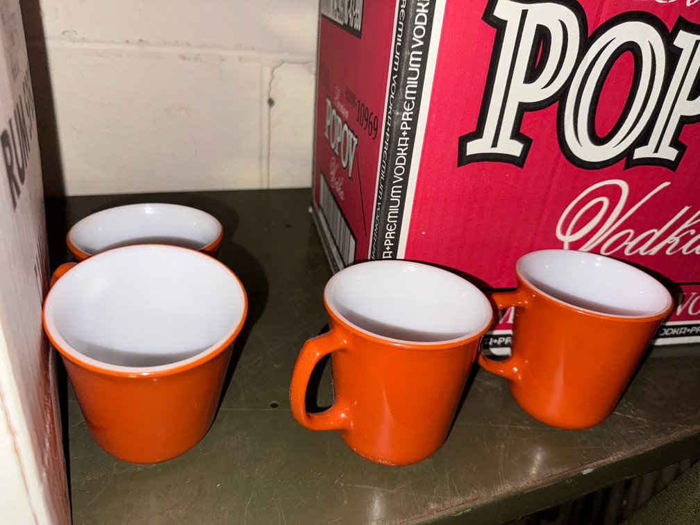 Orange Glass Cups