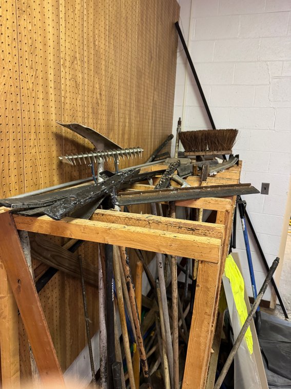 Variety of tools with organizer