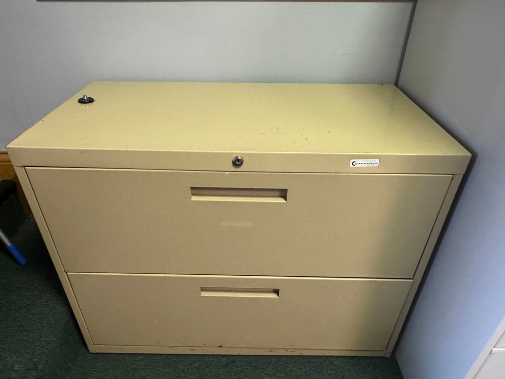 Beige 2-Drawer Lateral File Cabinet