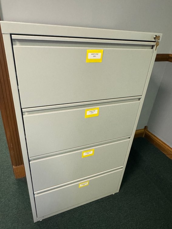 Light Gray 4-Drawer Lateral File Cabinet