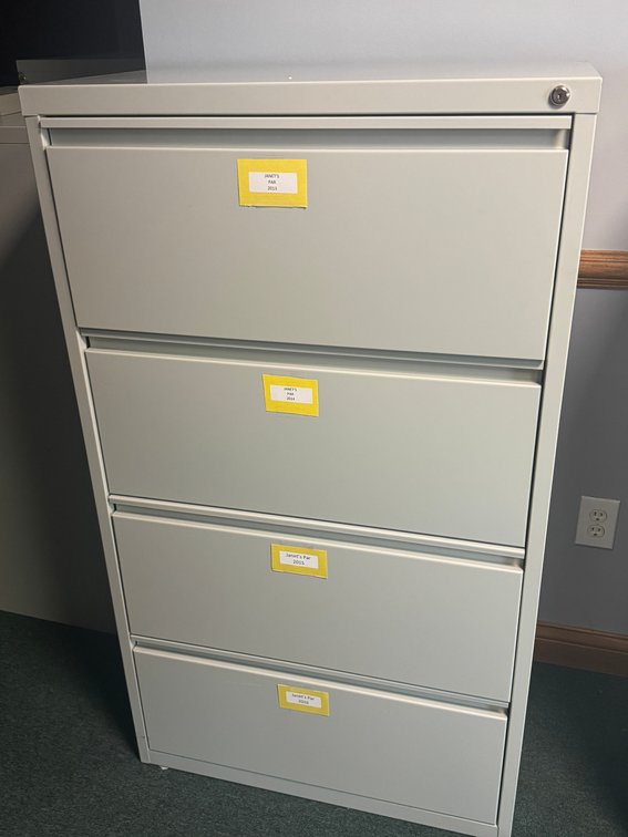 Light Gray 4-Drawer Lateral File Cabinet
