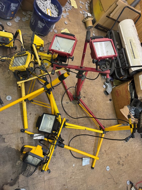 Halogen and LED work lights