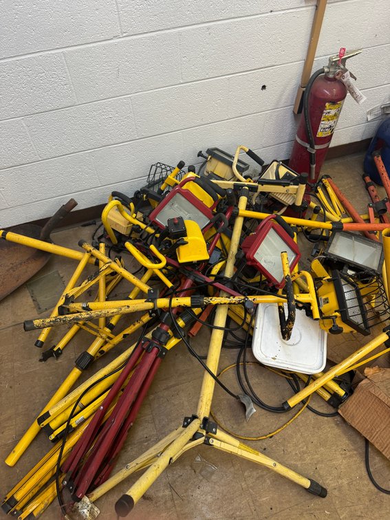 Halogen and LED work lights