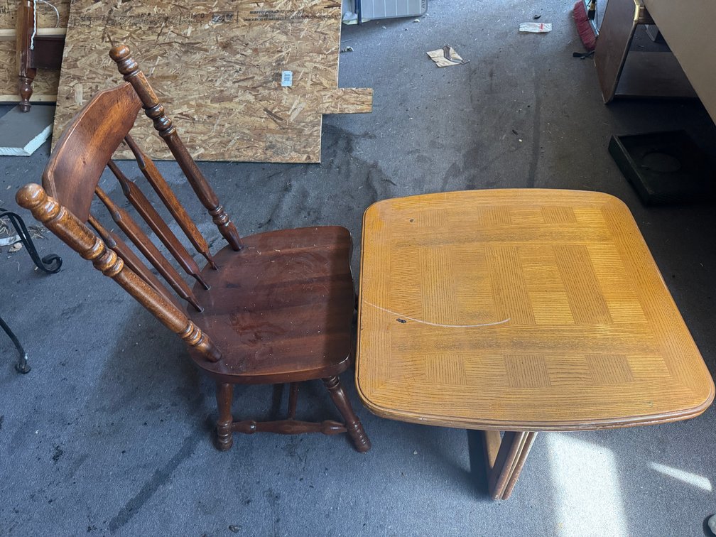 Side chair and table