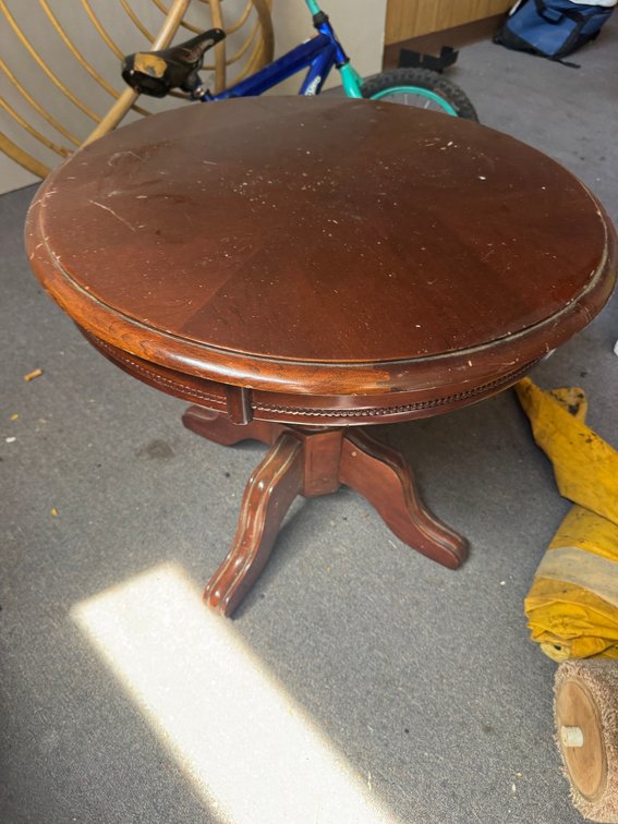 Vintage Round Wooden Accent Table
