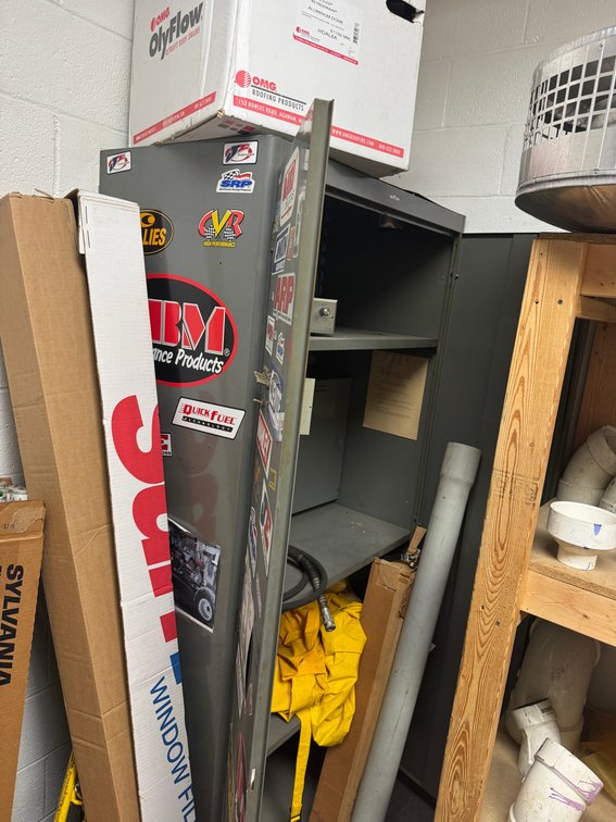 Contents of cabinet that are not wired in or attached