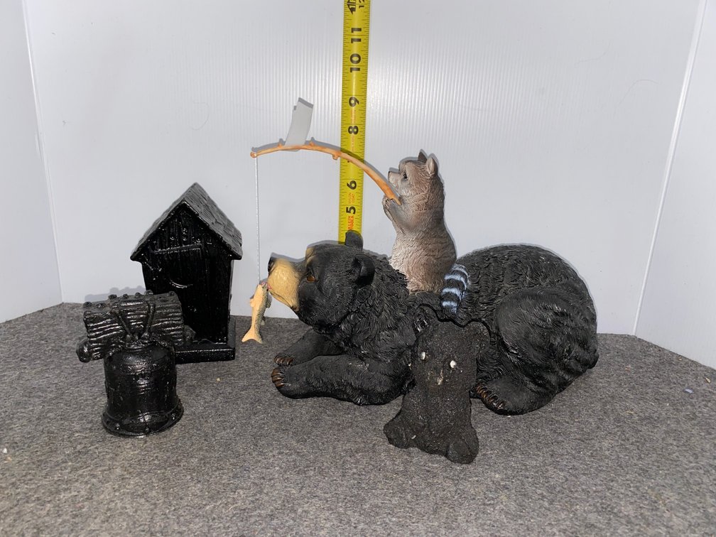 Bear Decorations, Outhouse and Bell