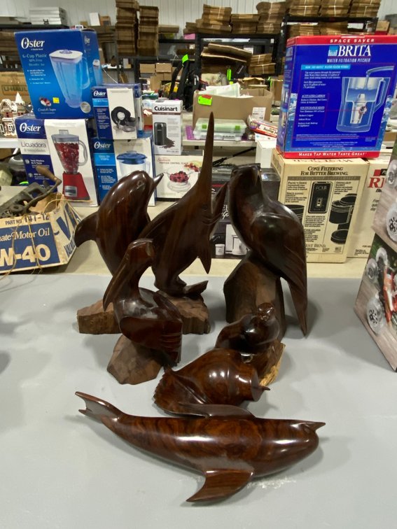 Carved Wood animal Figurines