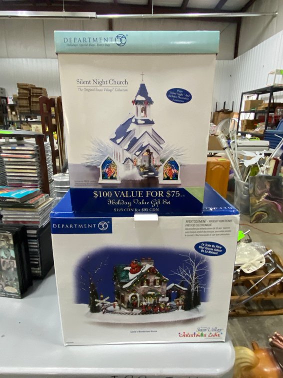 Department 56 Silent Night church and Santa's wonderland House