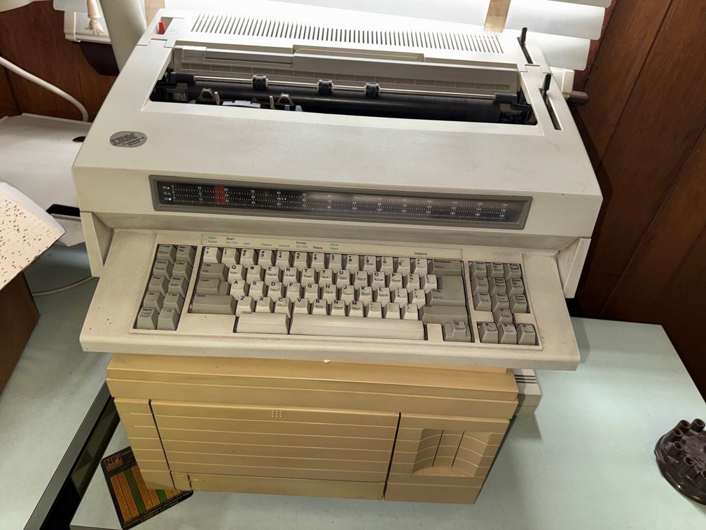 IBM Wheelwriter electronic typewriter with full keyboard and built-in printing mechanism.