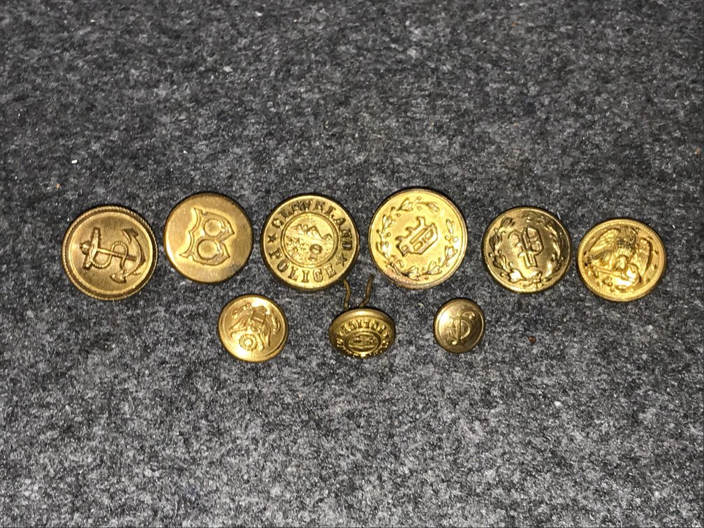 Antique Brass button Lot