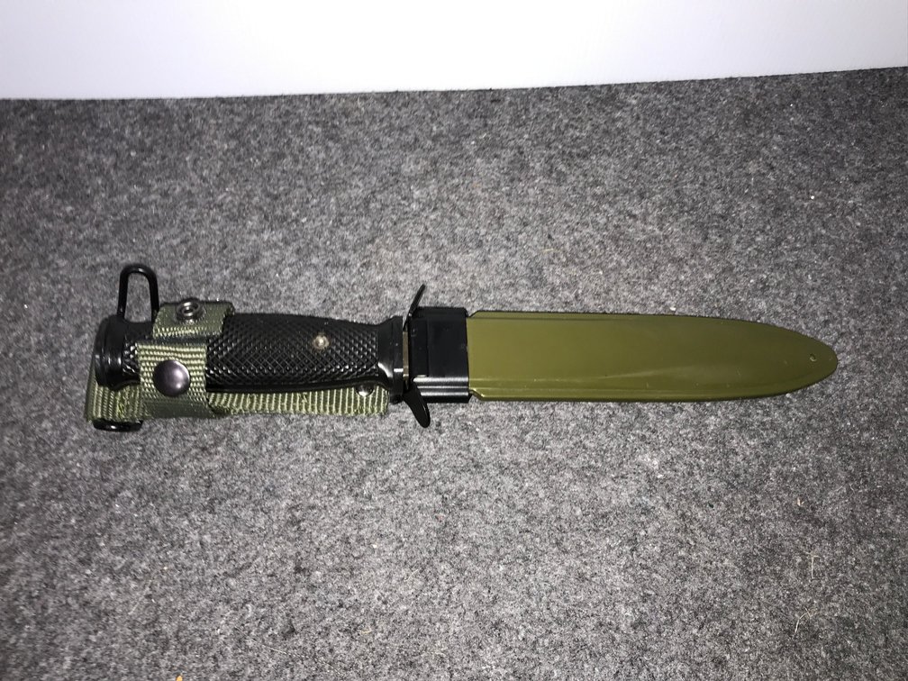 Fighting Knife and Sheath Unknown Maker