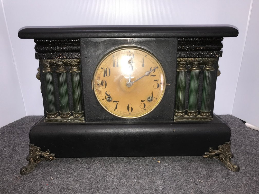 Antique 6 Column Mantle Clock