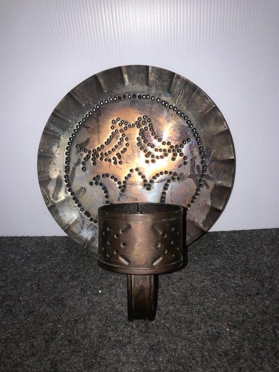 Solid Copper village by Pfaltzgraff Wall Hanging Candle Holder