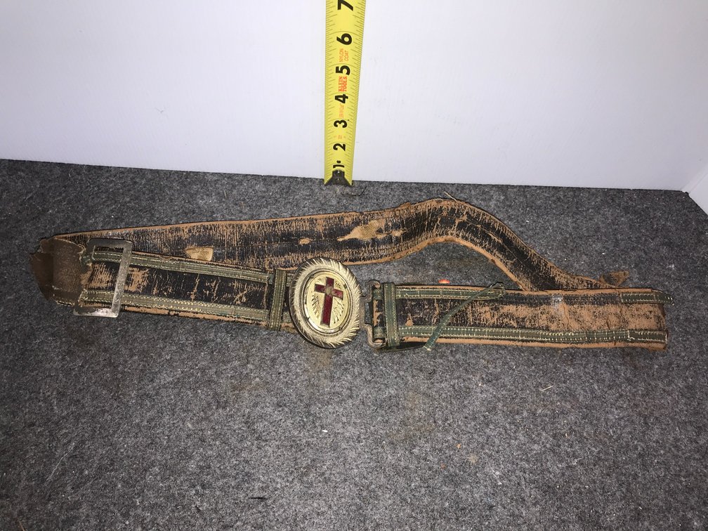 Masonic Knights Templar ceremonial sword belt