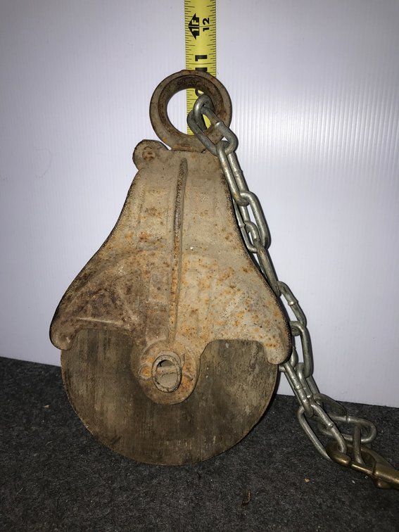 Antique Wooden Wheel Barn Pulley