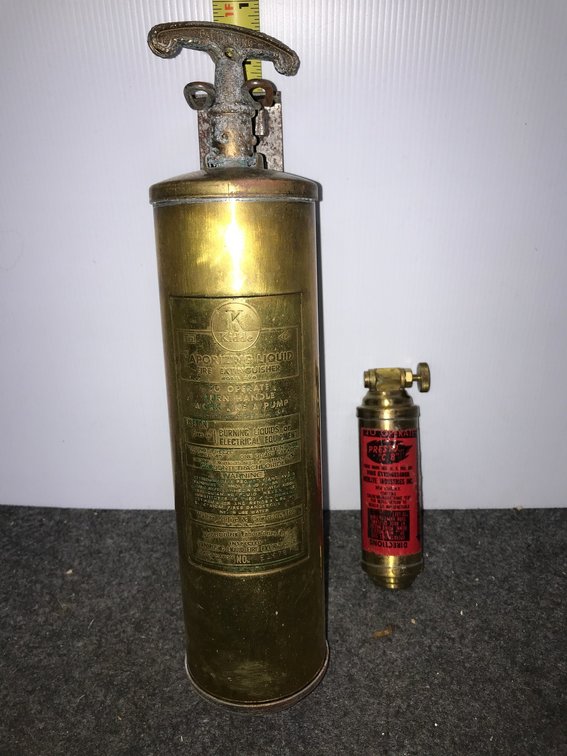 2-Old Brass Fire Extinguishers