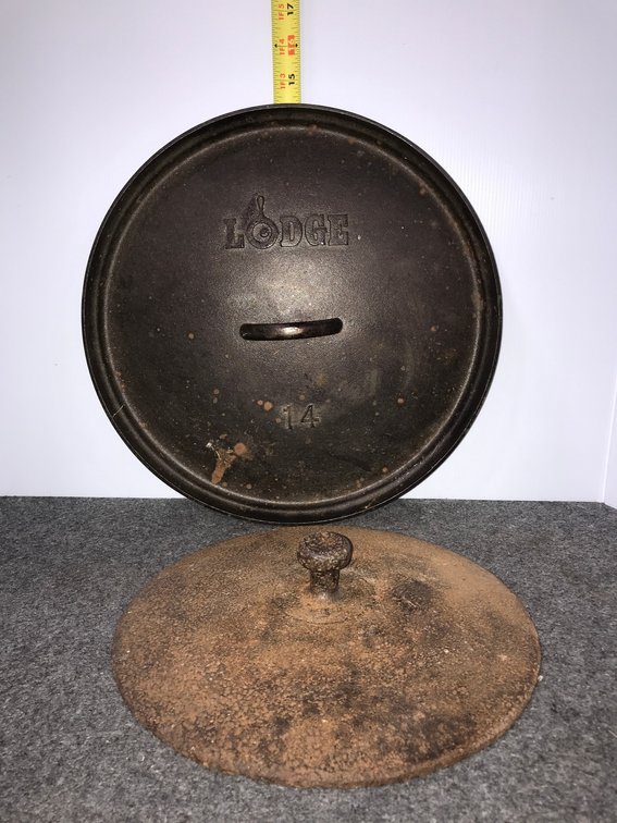 2- vintage Cast Iron Lids