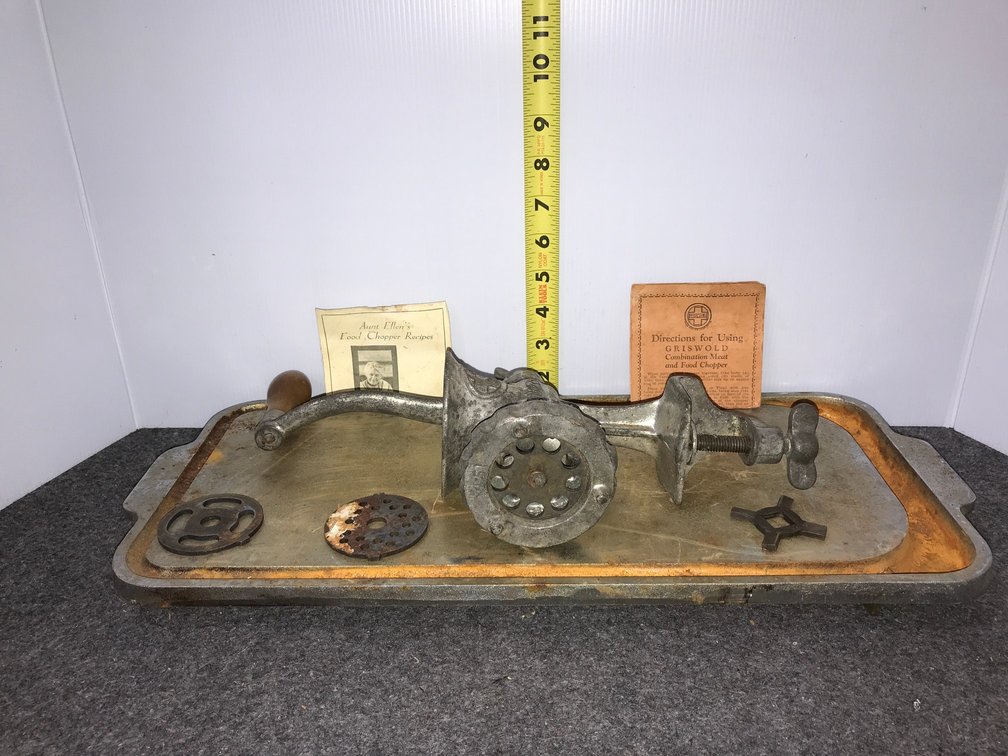 Griswold Meat Grinder, Unknown Griddle