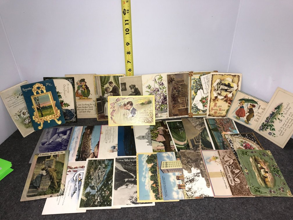 antique Postcard Early 1900's with Stamps