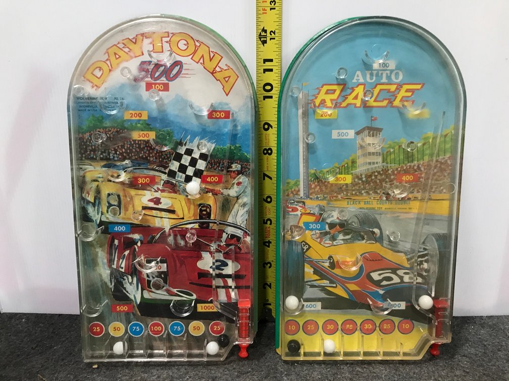Racing themed Table Top Marble Pin Ball Games