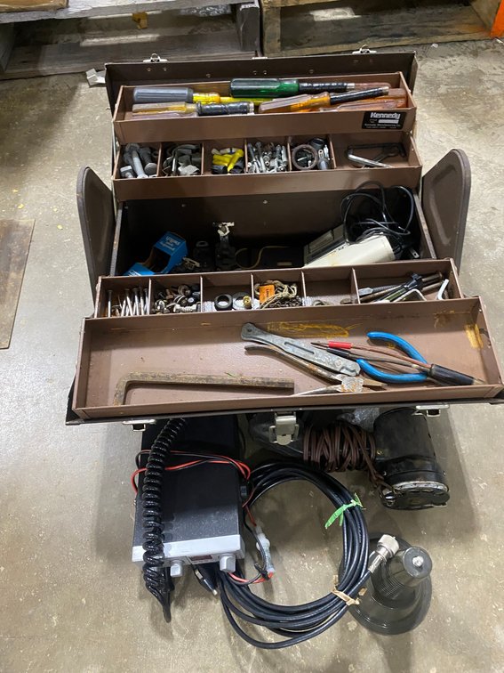 Metal Tool Box with Tools