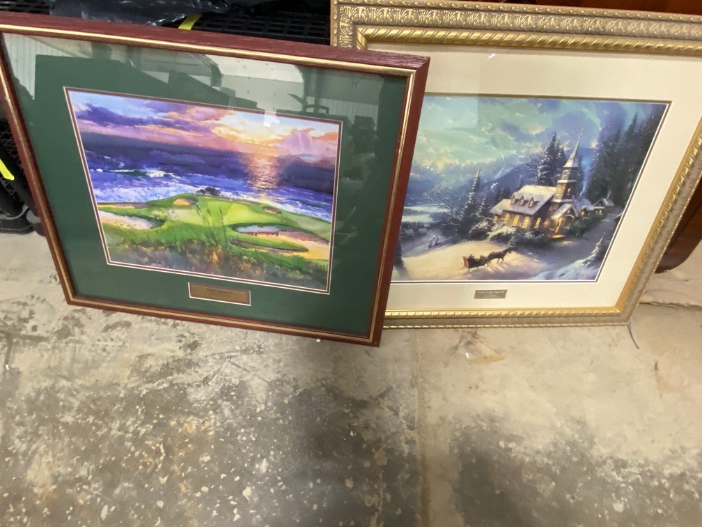 Framed Pebble Beach Print, Thomas Kinkade Framed Print