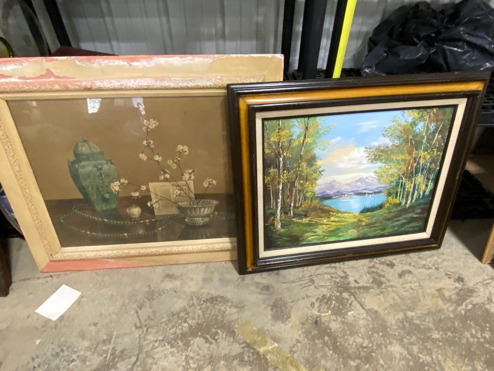 Signed Painting on Canvas by McWhorter, Framed Print