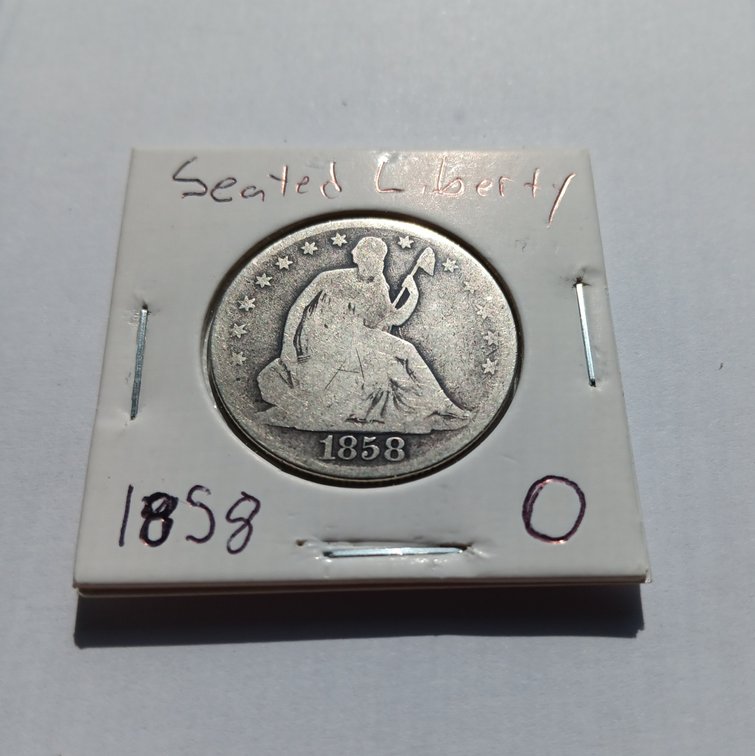 1858 O Seated Liberty Half Dollar