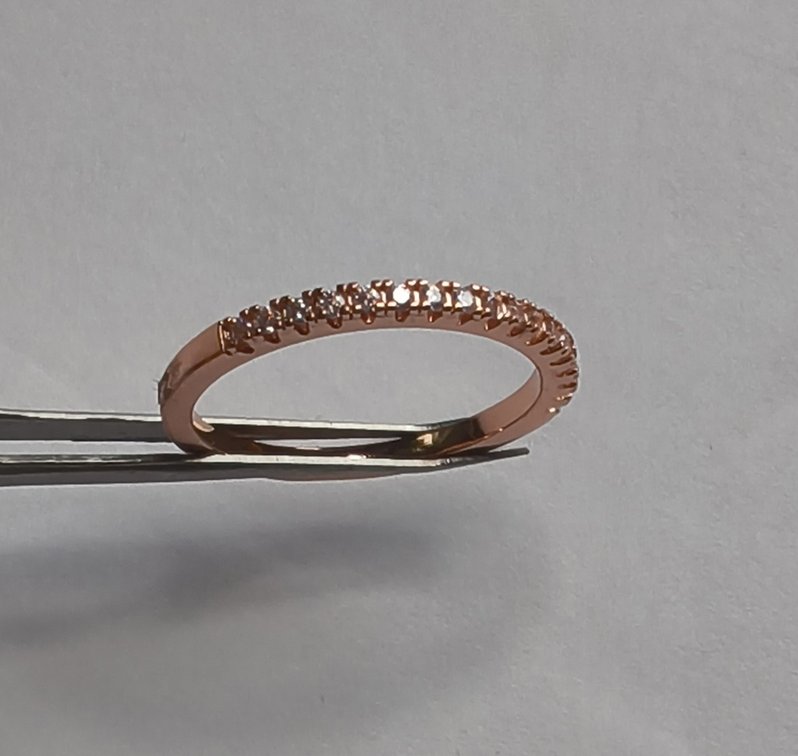 18K Rose Gold Plated Ring sz 6.75