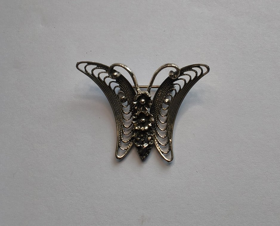 BEAU Sterling Silver Butterfly Broach