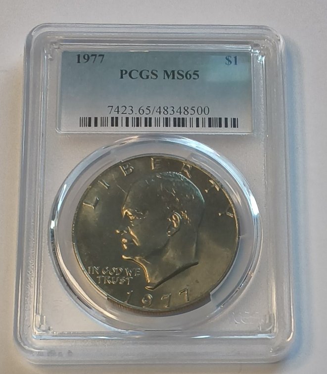 1977 Eisenhower Dollar PCGS MS65