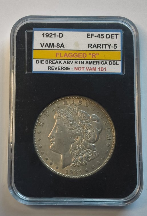 1921 D Morgan Dollar VAM 8A
