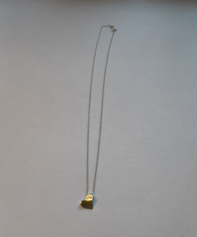 Sterling Silver and 18k Gold Plated Heart Pendant